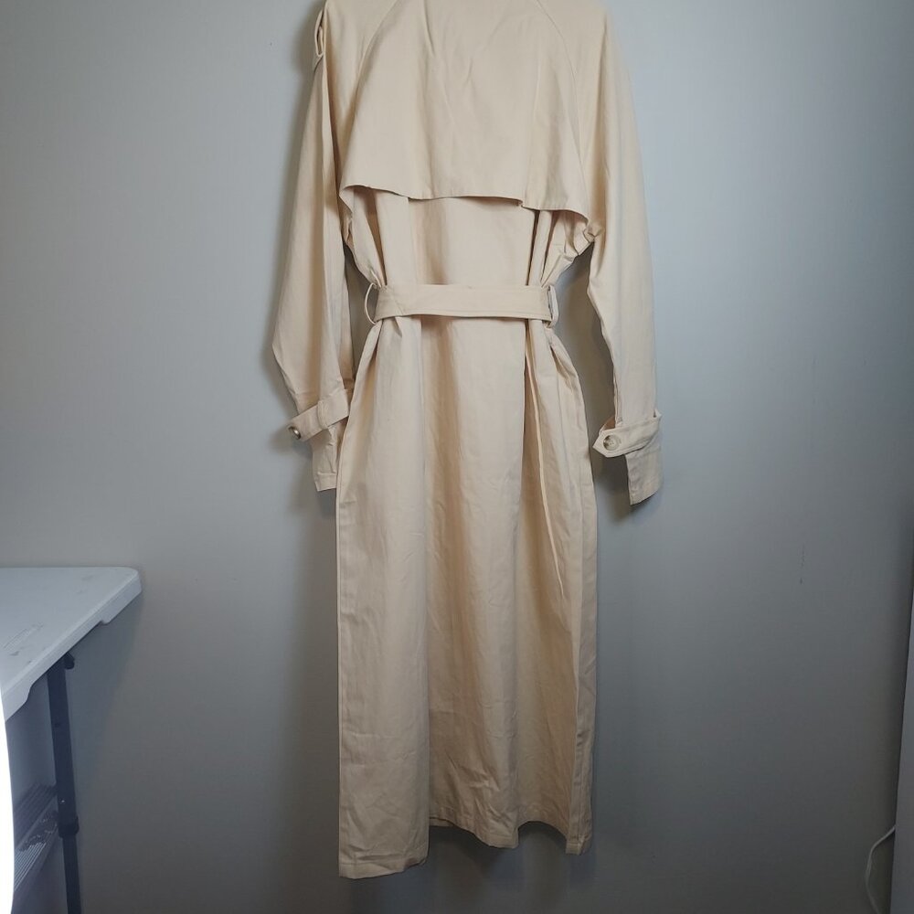 NWT Prettylittlething Plus size Khaki Panel Detail Belted Trench Coat. - Picture 7 of 8